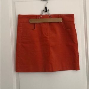 Cotton J. Crew stretch skirt in orange